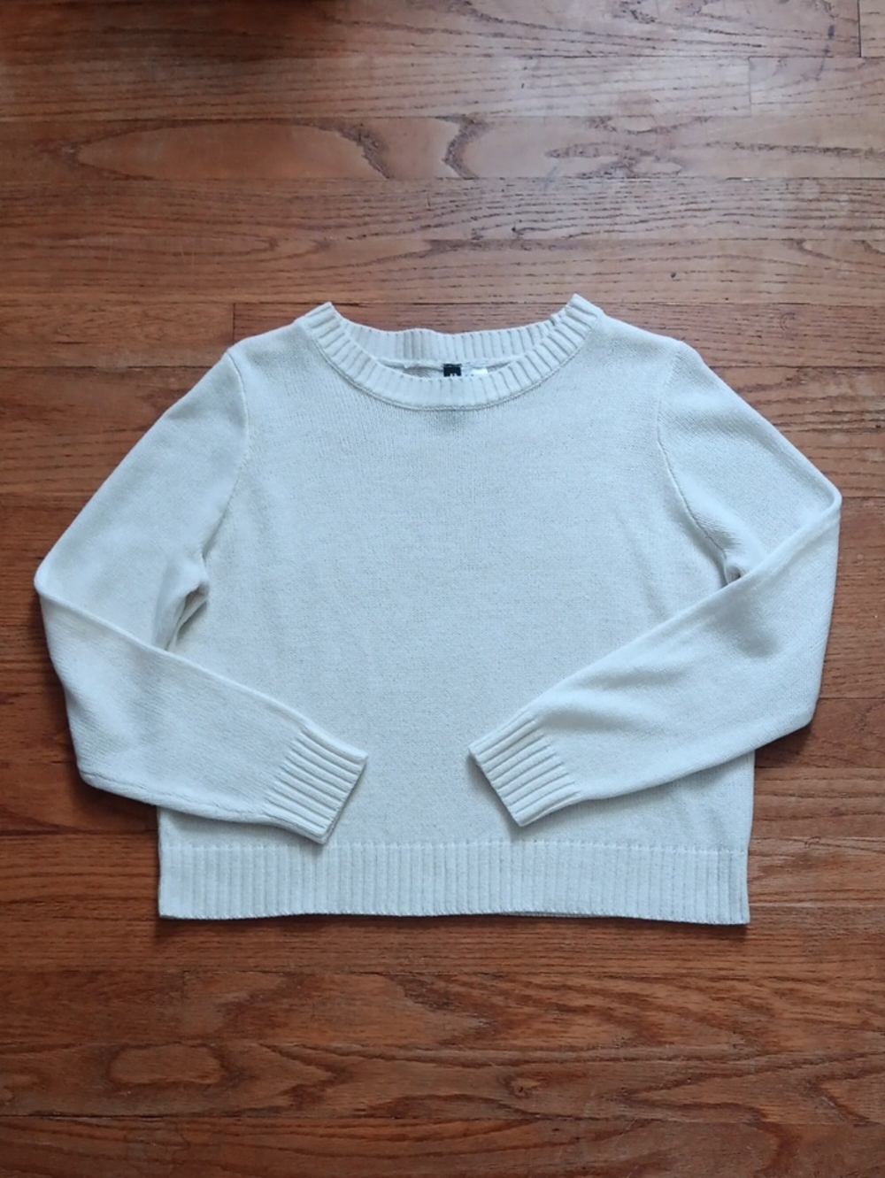 H&M Divided Women's Cream Crewneck Longsleeve Knit Sweater M